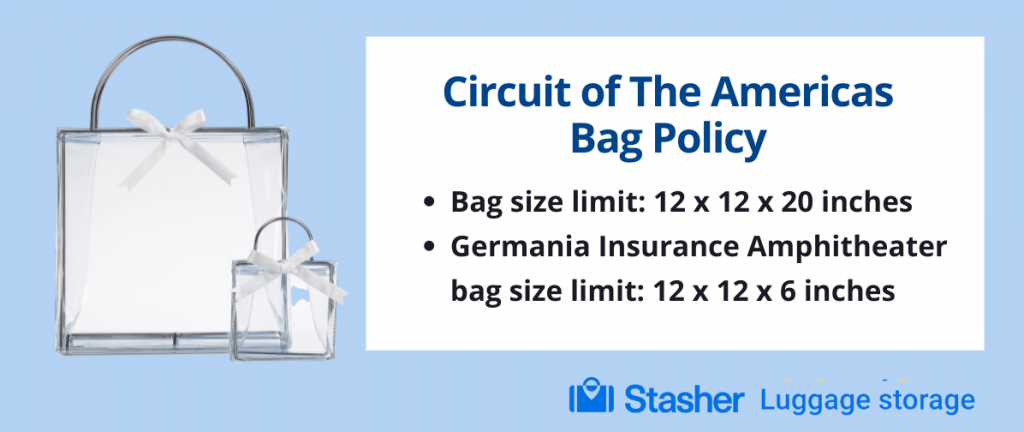 Circuit of The Americas Bag Policy